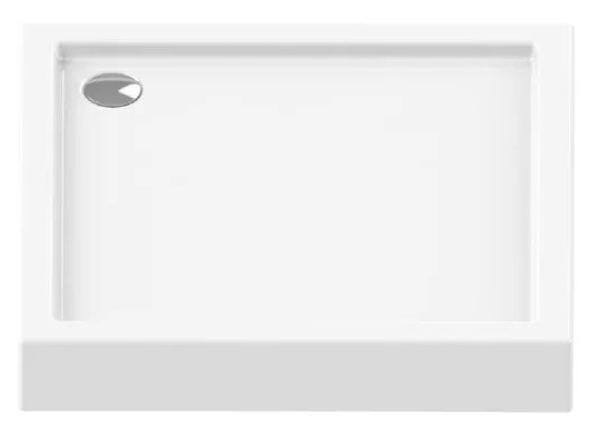 New Trendy Columbus Brodzik Zintegrowany Kwadratowy Biały 80x80 cm (B-0286)